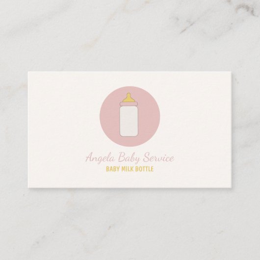 Professionelle Nanny-Milchflasche Visitenkarte (Vorderseite)