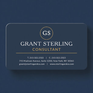 Professionelle Navy-Gold Moderne Beratungsdienstle Visitenkarte