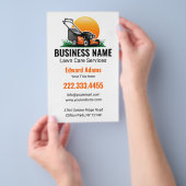 Professionelle Orange Rasenmäher Landschaftspflege Flyer (Handgriff)