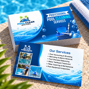 Professionelle Poolreinigungsdienste Visitenkarte