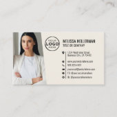 Professionelle QR-Code-Foto Ihr Logo Visitenkarte (Vorderseite)