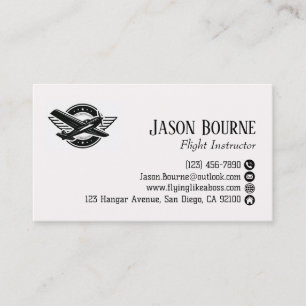 Professionelle QR-Code-Mitarbeiter-Pilot-Flugzeug  Visitenkarte