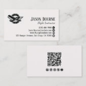 Professionelle QR-Code-Mitarbeiter-Pilot-Flugzeug Visitenkarte (Vorne/Hinten)