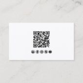 Professionelle QR-Code-Mitarbeiter-Pilot-Flugzeug Visitenkarte (Rückseite)