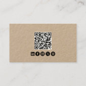 Professionelle QR-Code-Mitarbeiter-Pilot-Flugzeug Visitenkarte (Rückseite)