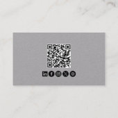 Professionelle QR-Code-Mitarbeiter-Pilot-Flugzeug Visitenkarte (Rückseite)