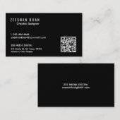 Professionelle QR-Code-Schwarze klassische Visiten Visitenkarte (Vorne/Hinten)