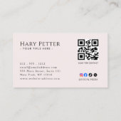 Professionelle QR-Code Visitenkarte (Rückseite)