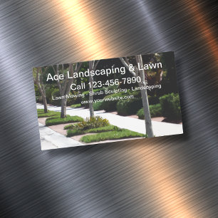 Professionelle Rasen- und Landschaftsbau Magnetische Visitenkarte