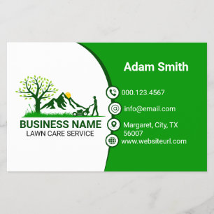 Professionelle Rasenpflege Grüner und frischer Gar Flyer