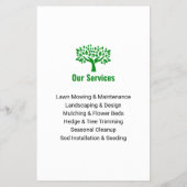 Professionelle Rasenpflege Landschaftsbau Baum Log Flyer (Hinten)