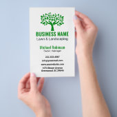 Professionelle Rasenpflege Landschaftsbau Baum Log Flyer (Handgriff)