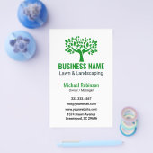 Professionelle Rasenpflege Landschaftsbau Baum Log Flyer (Einzeln)