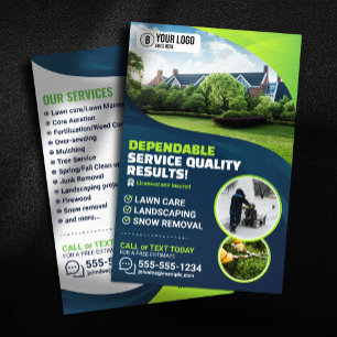 Professionelle Rasenpflege Landschaftsbau Gärtnere Flyer