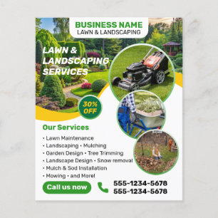 professionelle Rasenpflege und Landschaftsbau Flyer