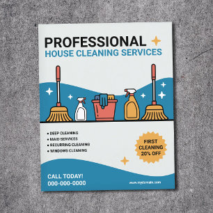 Professionelle Reinigungsdienste für Häuser Flyer