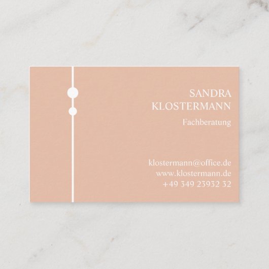 Professionelle Roase Visitenberg - Visitenkarte (Rückseite)