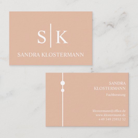 Professionelle Roase Visitenberg - Visitenkarte (Vorne/Hinten)