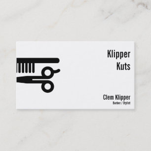 Professionelle Schere und Kamm-Illustration Visitenkarte