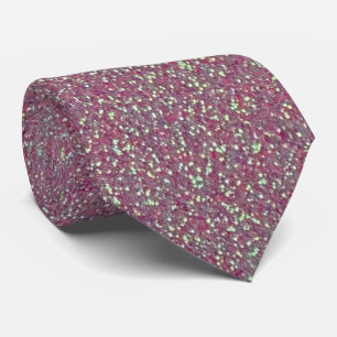 Professionelle schillernde rosa Glitter-Sparkling- Krawatte