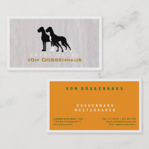 Professionelle schwarze Deutsche Doggen Visitenkarte