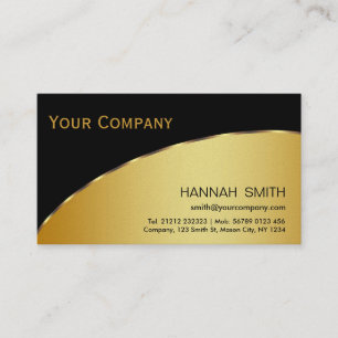 Professionelle schwarze Goldmetall moderne elegant Visitenkarte