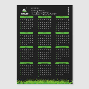 Professionelle Schwarze Grüne Rasenpflege & Landsc Magnetkarte