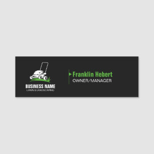 Professionelle Schwarze Grüne Rasenpflege & Landsc Namensschild