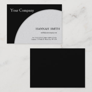 Professionelle schwarze silberne Metall moderne El Visitenkarte