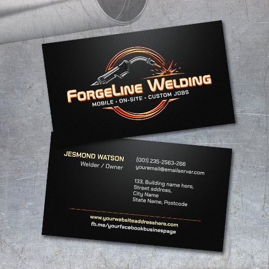 Professionelle Schweißdienstleistungen - Schweißer Visitenkarte