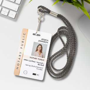 Professionelle stilvolle Pfirsich- und Gold-Foto-N Ausweis