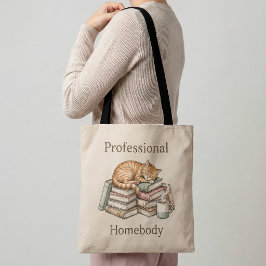 Professionelle Stubenhockerin Ingwerkatze Bücher L Tasche