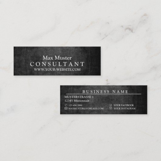 Professionelle Telefonnummerkarte (Vorne/Hinten)