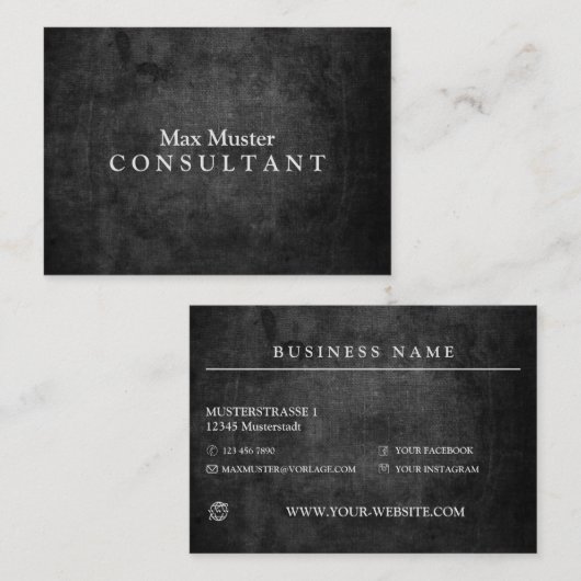 Professionelle Telefonnummerkarte (Vorne/Hinten)