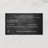 Professionelle  telefonnummerkarte (Rückseite)