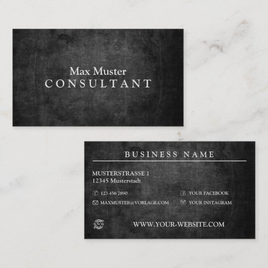 Professionelle  telefonnummerkarte (Vorne/Hinten)