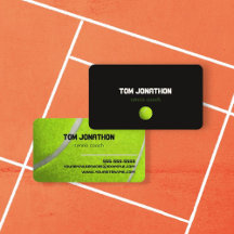 professionelle Tennis-Trainerbusinesskarte