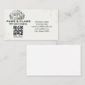 Professionelle Tierpflege mit QR-Code Visitenkarte (Vorne/Hinten)