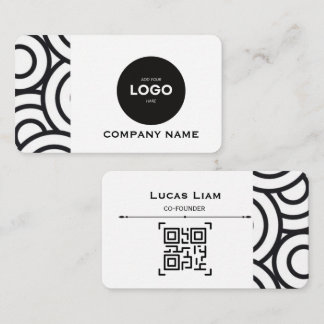 Professionelle Unternehmenslogo- & QR-Code-Geschäf Visitenkarte