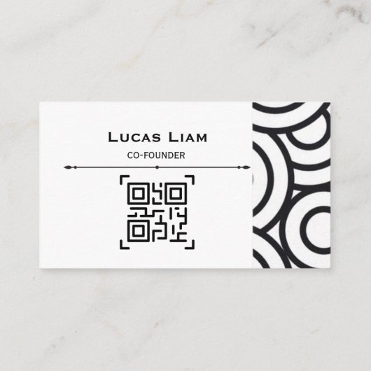 Professionelle Unternehmenslogo & QR-Code Geschäft Visitenkarte (Rückseite)