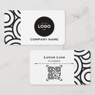 Professionelle Unternehmenslogo & QR-Code Geschäft Visitenkarte