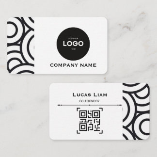Professionelle Unternehmenslogo & QR-Code Geschäft Visitenkarte