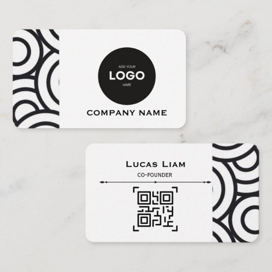 Professionelle Unternehmenslogo & QR-Code Geschäft Visitenkarte (Vorne/Hinten)
