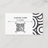 Professionelle Unternehmenslogo & QR-Code Geschäft Visitenkarte (Rückseite)
