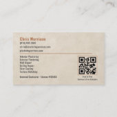 Professionelle Verputz-QR-Code Visitenkarte (Rückseite)