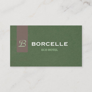 Professionelle Visitenkarte in elegantem Olivgrün