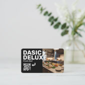 Professionelle Visitenkarte mit Logo und QR-Code (Stehend Vorderseite)