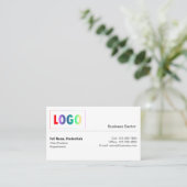 Professionelle Visitenkarte mit Logo und QR-Code, (Stehend Vorderseite)