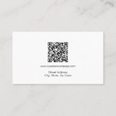 Professionelle Visitenkarte mit Logo und QR-Code, (Rückseite)