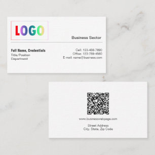 Professionelle Visitenkarte mit Logo und QR-Code,
